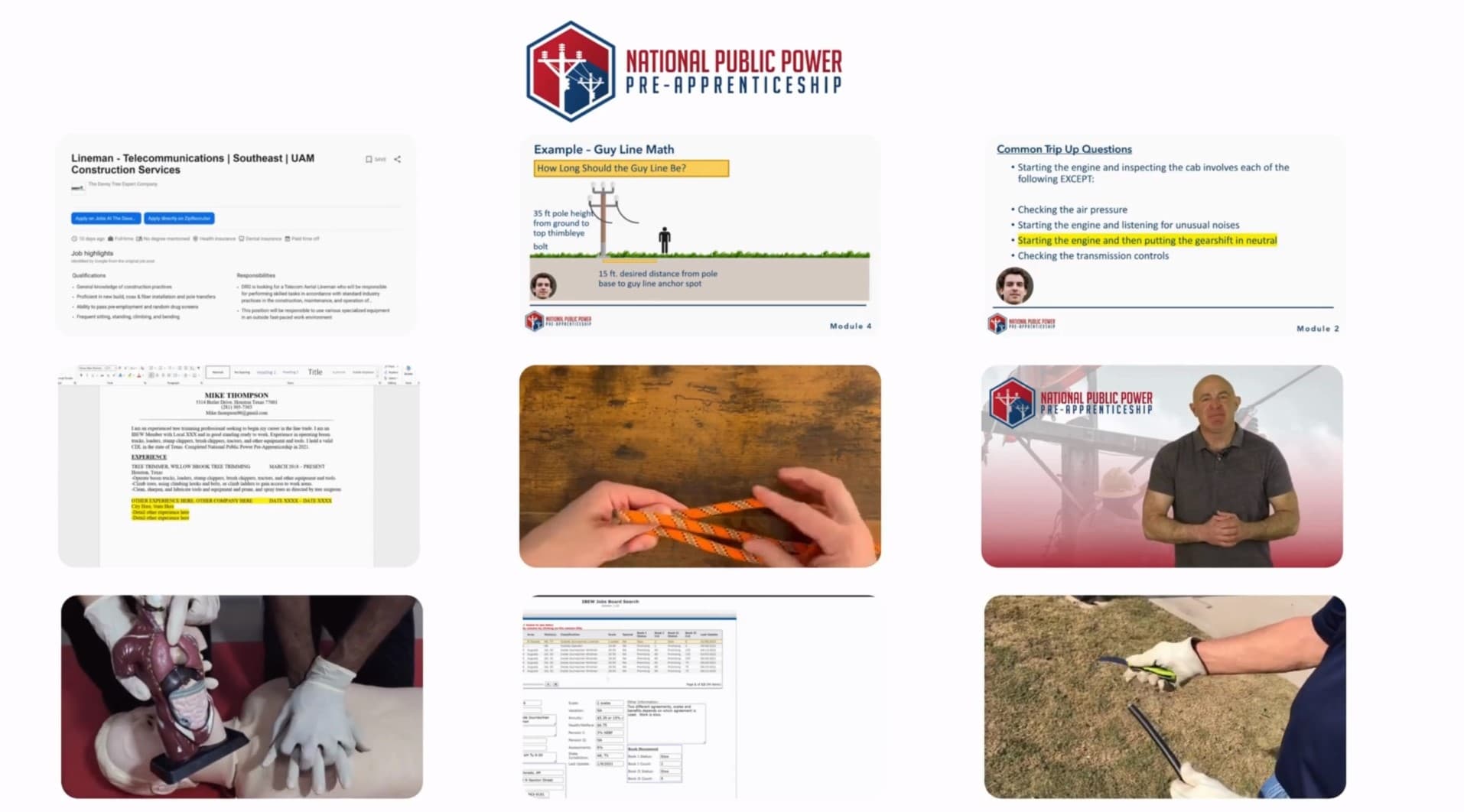 Pre-apprenticeship curriculum and demo slides